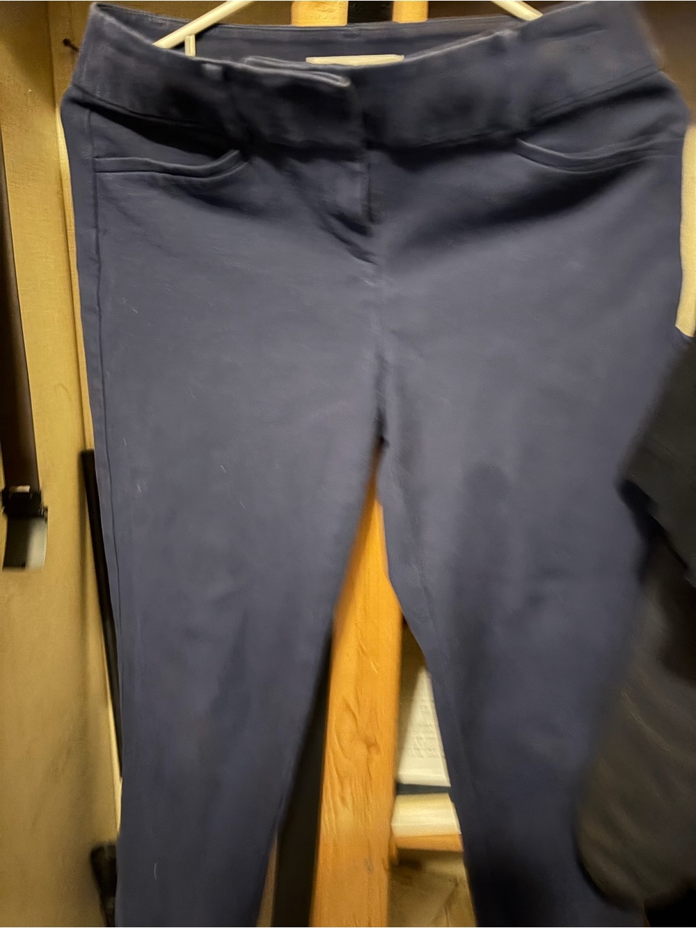 Navy Blue Stretch Ponte Pants
